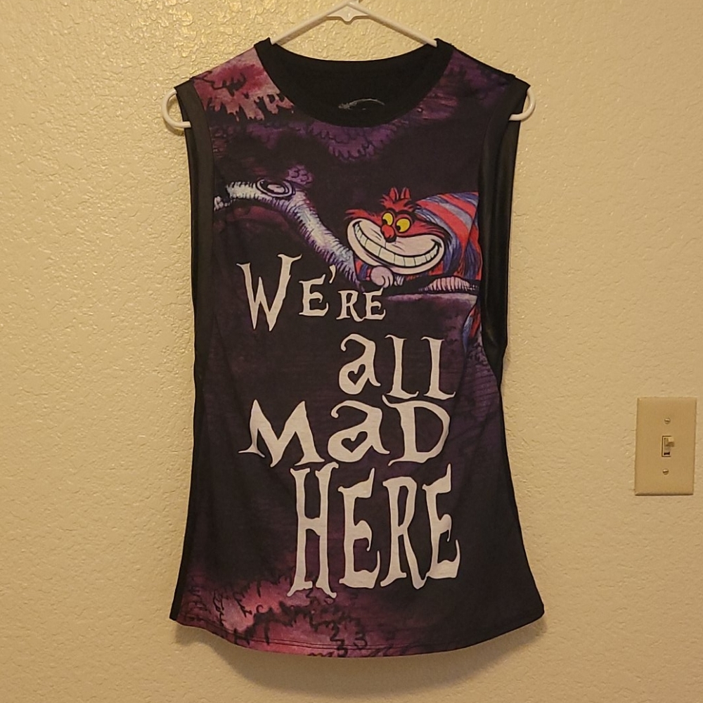 3 for $10 Disney Cheshire Cat "We're All Mad Here" Tank Top